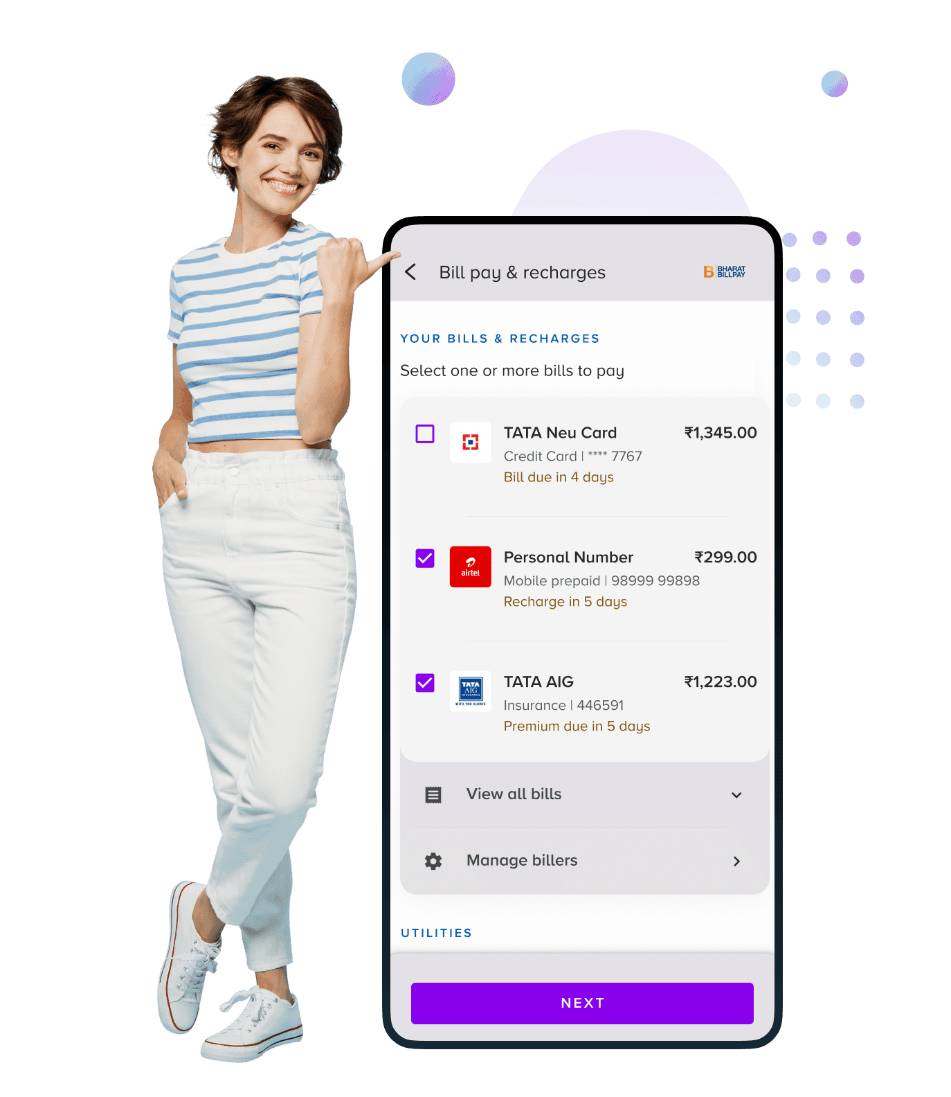 Woman with smartphone